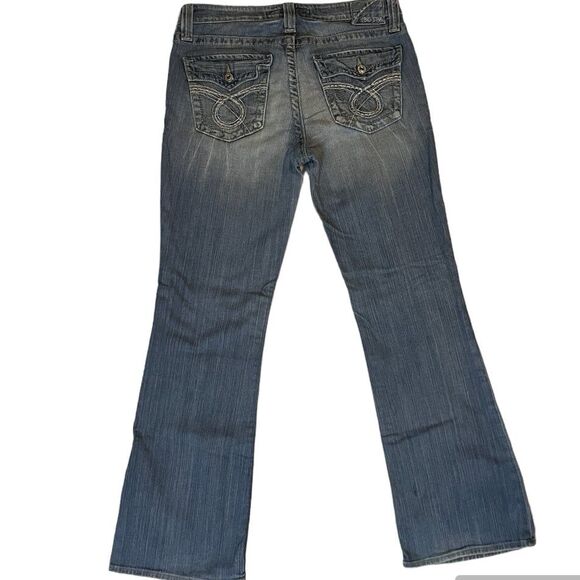 Big Star Maddie Mid Rise Jeans Embroidered Flap Pocket | BootCut | Women Sz. 30 - Picture 4 of 10